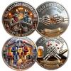 Old Bastards Brotherhood Coin, 2/4PCS Funny Old Friends Forever Club Challenge Coin for Men, Cowboy Skeleton Whiskey Commemorative Coin, Novelty Brotherhood Token Gift for Friends (4pcs) view 1