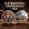 Old Bastards Brotherhood Coin, 2/4PCS Funny Old Friends Forever Club Challenge Coin for Men, Cowboy Skeleton Whiskey Commemorative Coin, Novelty Brotherhood Token Gift for Friends (4pcs) view 2