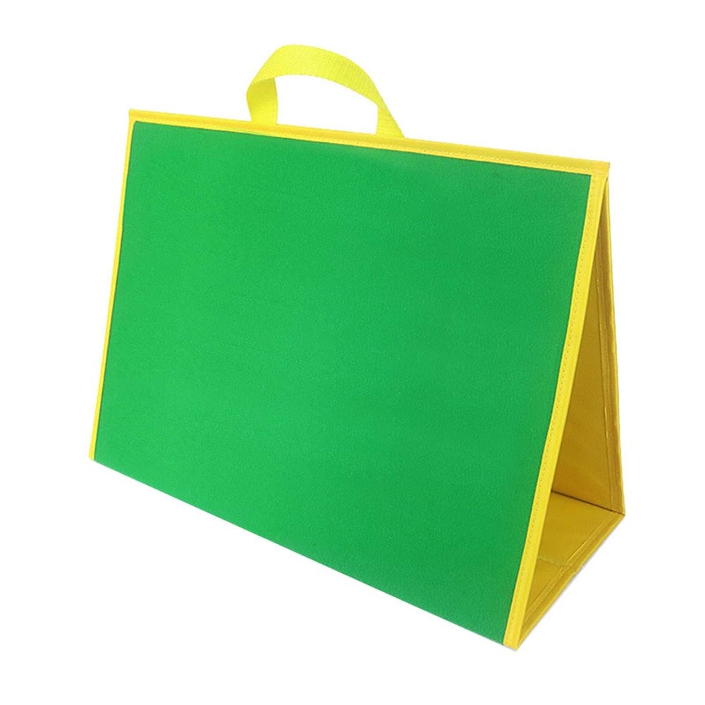 Double Sided Flannel Board, 16.5x12.6in Foldable Felt Board for Kids, Freestanding Teaching Storytelling Display Board for Classroom Home Use, Blue/Green