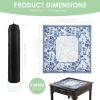 31 " Professional Mahjong Mat, Chinoiserie Blue and White Floral Printed Table Cover, Non-Slip Rubber Backing & Noise-Reducing Fabric with Carrying Bag for Mah-Jongg, Poker & Board Games(blue) view 2