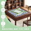 31 " Professional Mahjong Mat, Chinoiserie Blue and White Floral Printed Table Cover, Non-Slip Rubber Backing & Noise-Reducing Fabric with Carrying Bag for Mah-Jongg, Poker & Board Games(blue) view 4