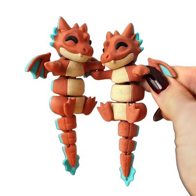Magnetic Hand-Holding Companion, Fidget Keychain, 3D Printed Animals, Articulated Magnetic Animal Figure Collection, Cute Collectible Magnetic Creatures for Display, Gifts & Desktop Decor
