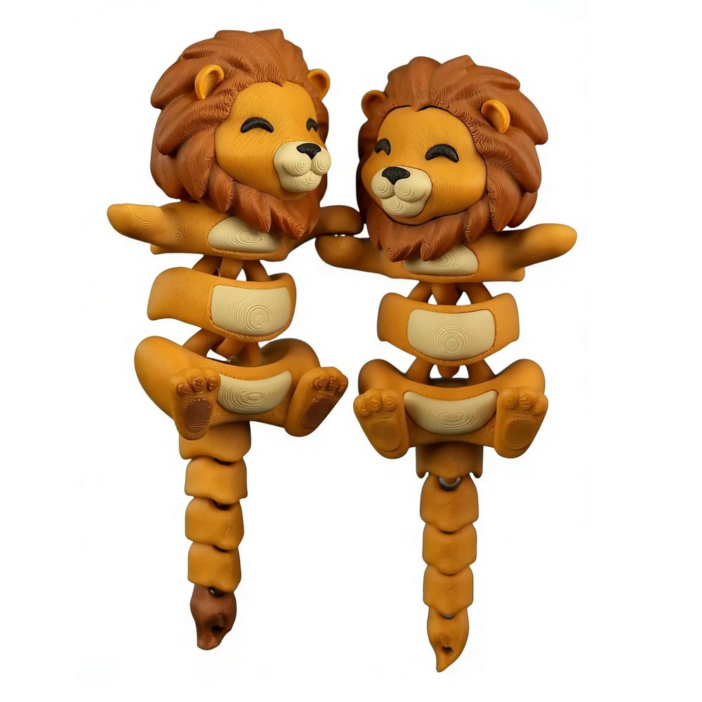 Magnetic Hand-Holding Companion, Fidget Keychain, 3D Printed Animals, Articulated Magnetic Animal Figure Collection, Cute Collectible Magnetic Creatures for Display, Gifts & Desktop Decor