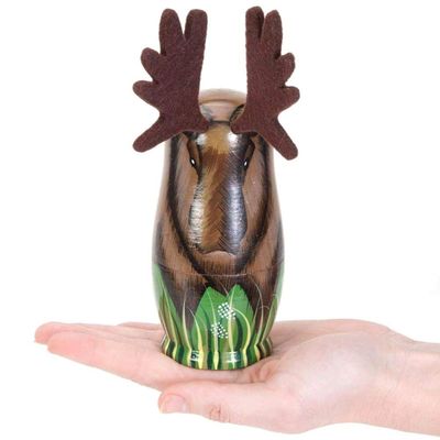 Rcniso Animal Figure Nesting Toy, Lightweight Decorative Russian Nesting Dolls for Preschools (cm)