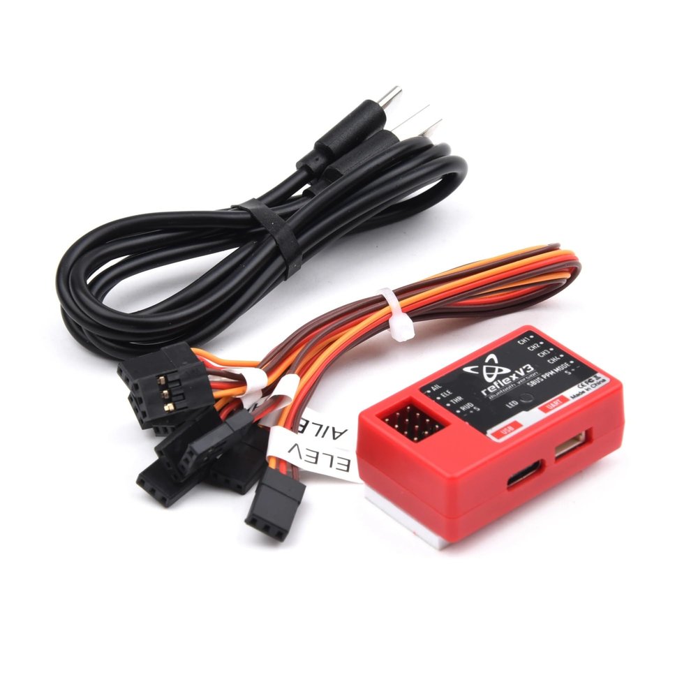 Reflex V3 Flight Controller Gyro Stabilizer Fit for RC Airplanes Warbird 70mm/80mm/980mm/1100mm/1400mm/1700mm/2000mm