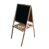 Focket Easel for Kids, Foldable Liftable Double Sided Magnetic Whiteboard Chalkboard Height Adjustable 83-145cm Art Easel for Kids, Chalkboard with Pens Chalk and Eraser for view 2