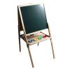 Focket Easel for Kids, Foldable Liftable Double Sided Magnetic Whiteboard Chalkboard Height Adjustable 83-145cm Art Easel for Kids, Chalkboard with Pens Chalk and Eraser for view 4