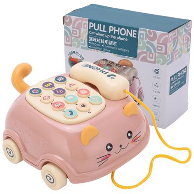 Omquot Simulation Cat Phone Car Toy for Children with 16 Functions for Kids Daily Physical Cognition, Fits Child Palm, Durable Material