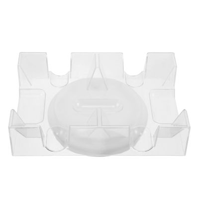 CVUTOVO Canasta Card Holder - 360 Degree Smooth Rotation Card Tray, 2 Deck Revolving Stand for Canasta Poker Organizer Game Night Accessory