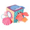 Omquot Baby Sensory Rattle Ball Soft Crib Activity Toy Safe Fabric Baby Activity Toy Multifunctional Fabric Cube Toy for Development, Bright Colors, for Baby view 2