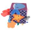 Omquot Baby Sensory Rattle Ball Soft Crib Activity Toy Safe Fabric Baby Activity Toy Multifunctional Fabric Cube Toy for Development, Bright Colors, for Baby view 4