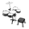 Hamwesh Toddler Drum Set, Adjustable Height Stand Premium Material Kids Drum Set for Toddlers, Toy with Bass 5 Drums Drumsticks for Children Over 3 Years Old view 2