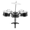 Hamwesh Toddler Drum Set, Adjustable Height Stand Premium Material Kids Drum Set for Toddlers, Toy with Bass 5 Drums Drumsticks for Children Over 3 Years Old view 3