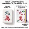 4 Layer Mahjong Tiles, 160 Pcs Acrylic American Mahjong Tiles Set, Four-Layer Engraved Acrylic Layered Mahjong Tiles with Exquisite Carrying Bag, Lettering is Clear, Home Trips Social Game(C) view 2