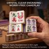 4 Layer Mahjong Tiles, 160 Pcs Acrylic American Mahjong Tiles Set, Four-Layer Engraved Acrylic Layered Mahjong Tiles with Exquisite Carrying Bag, Lettering is Clear, Home Trips Social Game(C) view 3