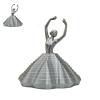 3D Printed Spinning Ballerina Fidget Toy Ornament Ballet Fidget Spinner for Stress Relief, Sensory Desk Decor for Home & Office, Creative Gift for Ballet Lovers (Grey) view 1