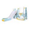 4 in 1 Toddler Playground Set, Multifunctional Premium Plastic, Safe Design for Boys Girls Indoor Outdoor Backyard Swing Slide Climber Basketball Hoop Activity Center view 1