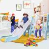 4 in 1 Toddler Playground Set, Multifunctional Premium Plastic, Safe Design for Boys Girls Indoor Outdoor Backyard Swing Slide Climber Basketball Hoop Activity Center view 2