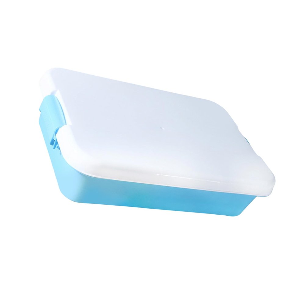Stackable Sensory Sand Bin, Plastic Portable Sandbox Storage Container for Beach & Outdoor Fun