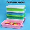 Stackable Sensory Sand Bin, Plastic Portable Sandbox Storage Container for Beach & Outdoor Fun view 3