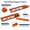 Geixrw Wood Mahjong Racks with Magnetic Pushers, 17.5" 1/4set Classic Scalloped Wooden Mahjong Tile Holder with Storage Bag, All-in-One Tile Rack for American Mahjong (1pcs) view 3
