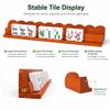 Geixrw Wood Mahjong Racks with Magnetic Pushers, 17.5" 1/4set Classic Scalloped Wooden Mahjong Tile Holder with Storage Bag, All-in-One Tile Rack for American Mahjong (1pcs) view 4