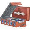 Kabinka Football Card Storage Box with Window Display, 5-Row Sport Card Storage Box, 3900+ Card Deck Box for Football Sports Card TCG, 5 Top Loaders, 5 Stoppers, 48 Dividers, 1 Dice Tray(Football 1) view 1