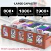 Kabinka Football Card Storage Box with Window Display, 5-Row Sport Card Storage Box, 3900+ Card Deck Box for Football Sports Card TCG, 5 Top Loaders, 5 Stoppers, 48 Dividers, 1 Dice Tray(Football 1) view 3
