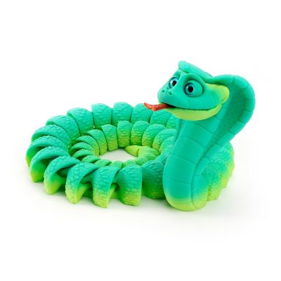 JINPIAOPIAO 3D Printed Crazys Cobras Flexible Joint Articulated Crazys Cobras Fidgety Toy Table Ornament Realistic Animal Figurines