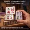 4 Layer Mahjong Tiles, 160 Pcs Acrylic American Mahjong Tiles Set, Four-Layer Engraved Acrylic Layered Mahjong Tiles with Exquisite Carrying Bag, Lettering is Clear, Home Trips Social Game(J) view 3