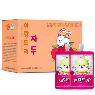 ARAMDRI Kids Fruit Juice Pack 1 Box, 4.67 fl. oz. (138ml) x 10ea, Korean Plum, Portable Pouches for Children's Outdoors Travel School Home Camping (Plum, 10 Pouch)