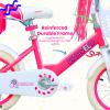 richvelo 16 Inch Kids Bike, Grils Bike for 3-7 Years Old Kids with Training Wheels, Streamers, Basket and Doll Seat, Children Bicycles with Coaster Brake, Pink view 4