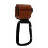 8pcs Stroller Hooks Portable Infant Carriage Hook Multifunctional Leather Aluminum Alloy Accessories(Brown) view 2