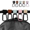 8pcs Stroller Hooks Portable Infant Carriage Hook Multifunctional Leather Aluminum Alloy Accessories(Brown) view 3