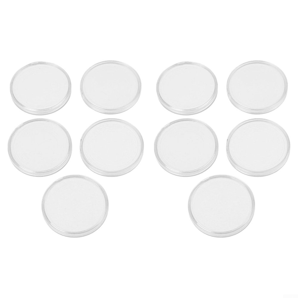 10 Pack Transparent Coin Capsules 70mm With Multiple Sized Inner Ring Gaskets 41 65mm Coin And Safe Storage(2)