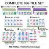 4 Layer Mahjong Tiles, 160 Pcs Acrylic American Mahjong Tiles Set, Four-Layer Engraved Acrylic Layered Mahjong Tiles with Exquisite Carrying Bag, Lettering is Clear, Home Trips Social Game(I) view 3