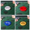 Pkhoxw Texas Poker Dealer Button Set, 4 Pack Small Blind Big Blind Coin, Waterproof Poker Chip Accessory for Home Game Night view 2