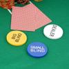 Pkhoxw Texas Poker Dealer Button Set, 4 Pack Small Blind Big Blind Coin, Waterproof Poker Chip Accessory for Home Game Night view 3