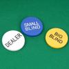 Pkhoxw Texas Poker Dealer Button Set, 4 Pack Small Blind Big Blind Coin, Waterproof Poker Chip Accessory for Home Game Night view 4