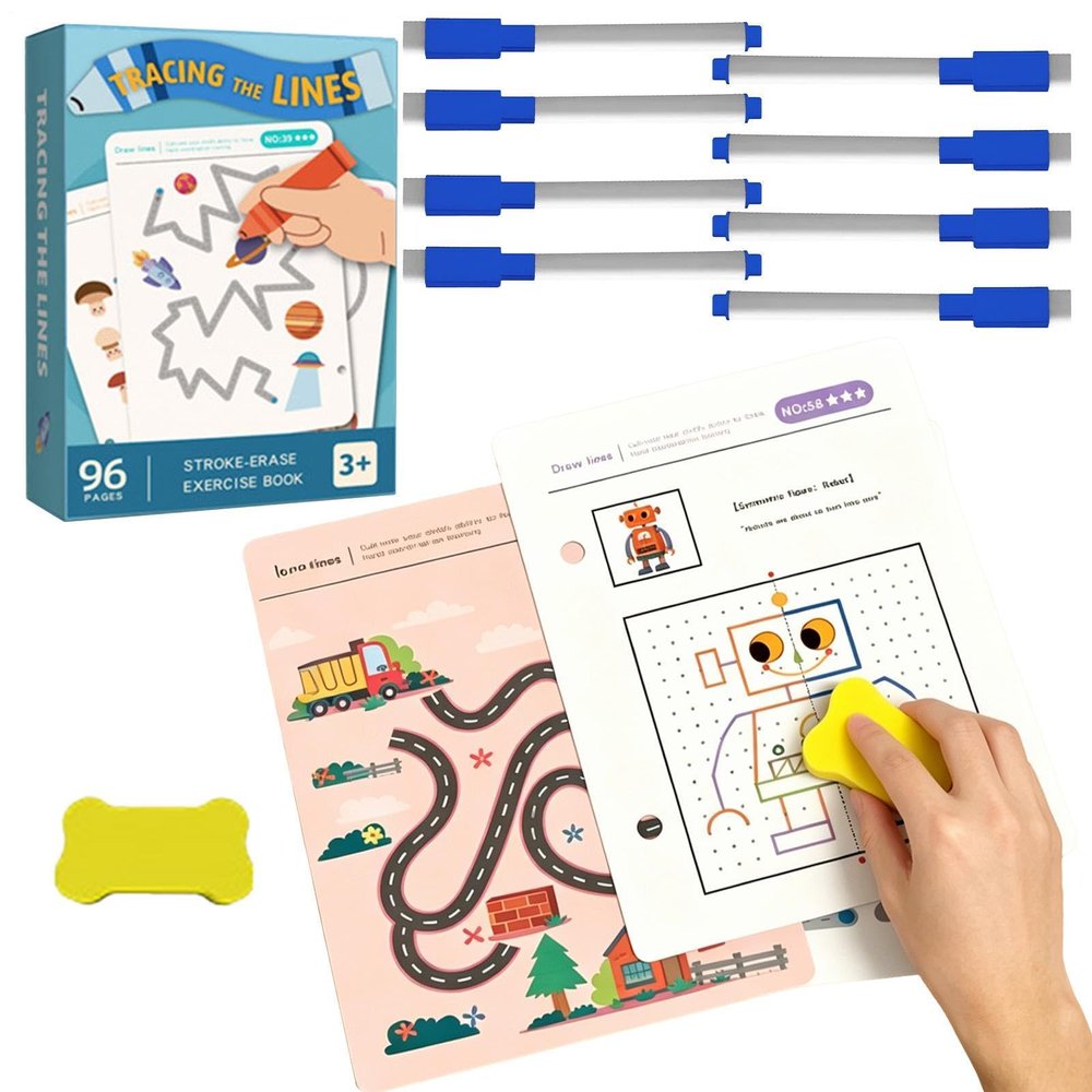 Tracing Book for Kids Dry Erase Card Game