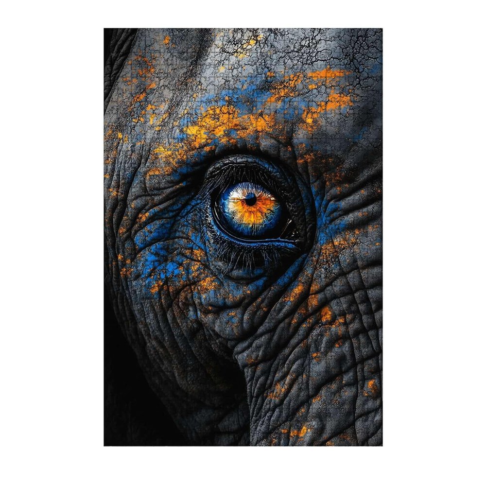 Elephant Pattern Jigsaw Puzzle for Adults Challenging Adult 500 Pieces Wooden Puzzle Relaxing Leisure Activity Creative Home Wall Decor Gift Family Game