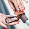 15Pcs Leather Cart Hooks Stroller Hook PU Adjustable Pram Organizer Diaper Bag Hanger Travel Accessories(Pink) view 3