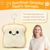 Ausener Weekie Wonders Emotional Toast Supports, Toast Keychain Bag Charm, Bread Stuffed Animal, Funny Food Plush Birthday Gifts for Women and Adults (Tue) view 2