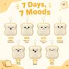 Ausener Weekie Wonders Emotional Toast Supports, Toast Keychain Bag Charm, Bread Stuffed Animal, Funny Food Plush Birthday Gifts for Women and Adults (Tue) view 4