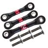 3Pcs Adjustable Tie Rod TT160 TT2160 Steering Rods for Tamiya TT02 TT02T TT01 TT01E TT01D 1/10 RC Car Parts Accessories(Red) view 1