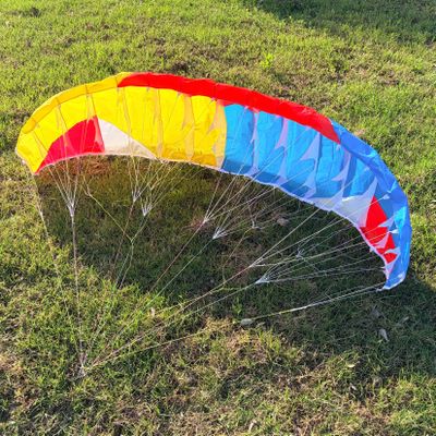 150cm RC Paraglider Canopy Replacement Electric Powered Paragliding Wing Single Layer Head for Adults Outdoor Indoor Paraglider Accessories (1.5m NO.7)