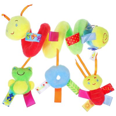 Kisangel Spiral Toy with Ringing Bell for Baby Stroller Crib Cot Multifunctional Pram Hanging Activity Toy