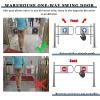 iumLeap Automatic Rebound Swing GateStainless Steel SelfClosing Door for Warehouse & Store 1Way Safety Entrance Gate Industrial Fence, 110cmx102cm view 4