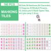 Ceenna American Mahjong Set with Carrying Bag,American,Green view 3
