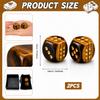 2PCS Natural Gemstone Dice, 16mm Crystal D6 Mahjong Dice Set Stone Dice for Games, Accessories, Tabletop Board Games, Casino Games, Craps, DIY Crafts, Spiritual Decor and Home DecorTiger's Eye view 2
